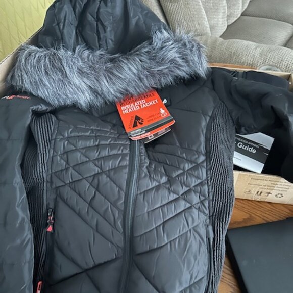 Womens Heated Coat with Fur lined hood  size XS - Picture 1 of 1